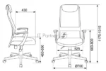 Кресло Бюрократ KB-8/DG/TW-12 TW-04 TW-12 серый, сетка 15