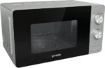 Микроволновая печь Gorenje MO20E1S серебристый, 20 л, 800 Вт, переключатели - поворотный механизм 9