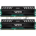 Оперативная память Patriot Viper 3, DDR3, 16GB (2x8 GB), 1600 MHz, CL9, DIMM, радиатор, черный 1
