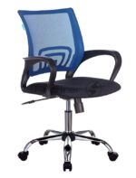 Кресло Бюрократ CH-695N/SL/BL/TW-11 синий/черный, сетка, 120 кг, механизм качания 7