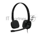 Гарнитура Logitech H151 чёрный, проводная, 3.5 мм 21