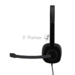 Гарнитура Logitech H151 чёрный, проводная, 3.5 мм 11
