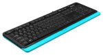 Клавиатура проводная A4Tech Fstyler FKS10, USB, черный/синий 11