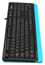 Клавиатура проводная A4Tech Fstyler FKS10, USB, черный/синий 13