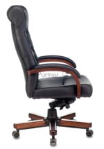 Кресло Бюрократ T-9928WALNUT черный, кожа 16