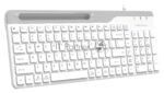 Клавиатура проводная A4Tech Fstyler FK25, USB, белый/серый 27