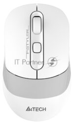 Мышь беспроводная A4Tech Fstyler FB10C белый/серый, 2000 dpi, радиоканал, Bluetooth, USB, кнопки - 4 6