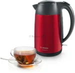 Электрочайник Bosch TWK3P424 красный, 1.7 л, 2400 Вт, скрытый нагревательный элемент 9