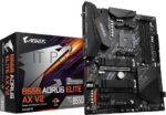 Материнская плата GIGABYTE B550 AORUS Elite AX V2, AM4, AMD B550, 4xDDR4, 4xSATA, 2xM.2, 1xPCIe 4.0 x16, 2xPCIe 3.0 x1, 1xDP, 1xHDMI, 1x2.5Gb LAN, Wi-Fi 6, Bluetooth 5, 2xUSB-A 10Gbps, 3xUSB-A 5Gbps, 2xUSB-A 2.0, 1xUSB-C 5Gbps, 5x3.5 мм, 7.1, ATX 8
