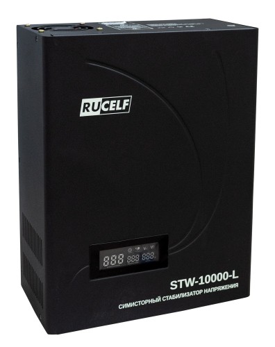 Стабилизатор напряжения симисторный Rucelf STW-10000-L 10кВт однофазный черный 1