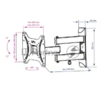 Кронштейн Kromax DIX-22 черный для TV 15"-48" max 35 кг 4