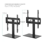 Стойка для телевизора Kromax X-STAND-2 черный 23"-55" макс.30кг крепление к столешнице 1