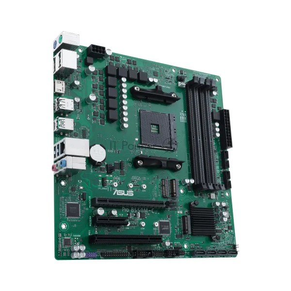 Материнская плата ASUS PRO B550M-C/CSM, AM4, AMD B550, 4xDDR4, 4xSATA, 2xM.2, 1xPCIe 4.0 x16, 1xPCIe 4.0 x4, 1xHDMI, 2xDP, 1x1Gb LAN, 1xUSB-C 10Gbps, 1xUSB-A 10Gbps, 2xUSB-A 5Gbps, 2xUSB-A 2.0, 3x3.5 мм, 7.1, mATX