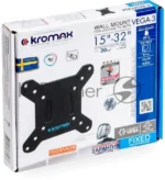 Кронштейн для телевизора Kromax VEGA-3 new черный 15"-32" макс.20кг настенный фиксированный 7