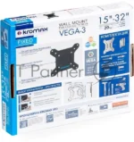 Кронштейн для телевизора Kromax VEGA-3 new черный 15"-32" макс.20кг настенный фиксированный 8