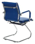 Кресло Бюрократ CH-993-Low-V/blue синий, экокожа, 120 кг, механизм качания, низкая спинка 3