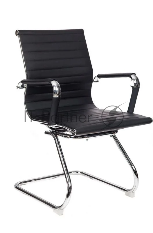 Кресло Бюрократ CH-883-LOW-V/BLACK черный, экокожа, 120 кг, механизм качания, низкая спинка 1