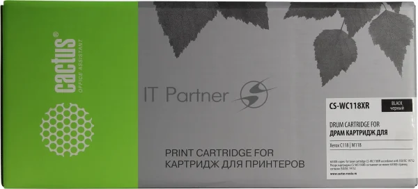 Картридж лазерный Cactus CS-WC118XR 006R01179/013R00589 черный для Xerox WC C118/M118 (60000стр.)