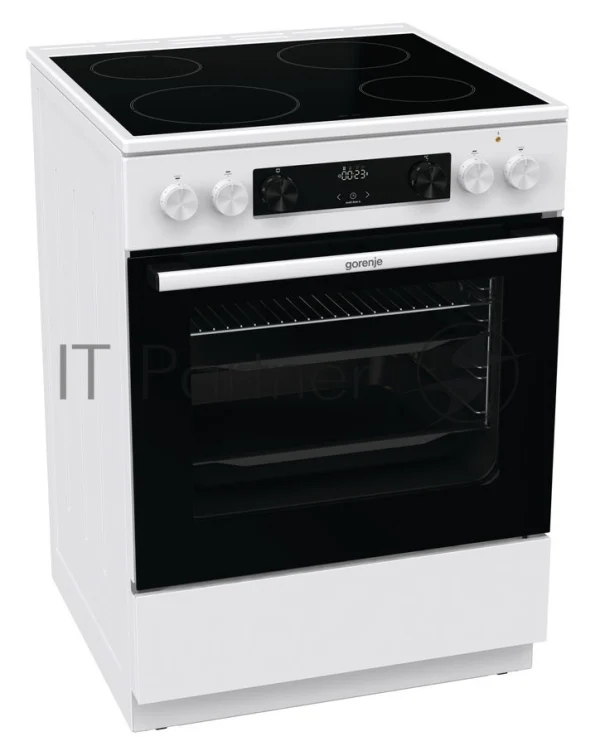 Плита электрическая Gorenje GEC6C40WD белый, конфорок 4 электрических, духовка 71 л, 60 см x 85 см x 60 см