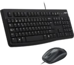 Комплект клавиатура+мышь Logitech MK120 проводной, USB, 1000 DPI, чёрный(заводская гравировка) 1