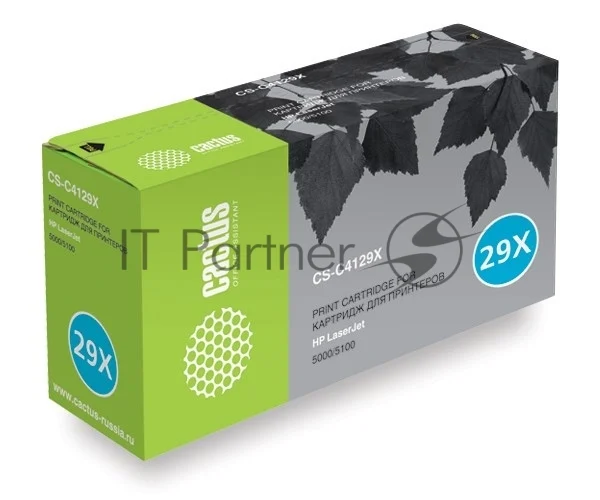 Картридж лазерный Cactus CS-C4129X черный (10000 стр.) для HP LaserJet 5000/5100