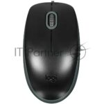 Мышь проводная Logitech M110 Silent черный, 1000 dpi, USB, кнопки - 3 1