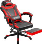 Кресло Defender CRUISER BLACK/RED черный/красный, экокожа, подставка для ног 3