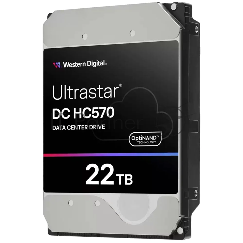 Жесткий диск серверный Western Digital 3.5"; 22Tb Ultrastar DC HC570 (WUH722222ALE6L4) SATA 6Gb/s, 7200rpm, 512MB, 4k/512e, Helium, Bulk