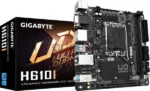 Материнская плата Gigabyte H610I, LGA 1700, Intel H610, 2xDDR5, 4xSATA, 1xM.2, 1xPCIe 4.0 x16, 1xHDMI, 1xVGA, 2xDP, 1x 1Gb LAN, 2xUSB-A 3.2 Gen 1, 4xUSB-A 2.0, 3x 3.5 мм, 7.1, Mini-ITX 5