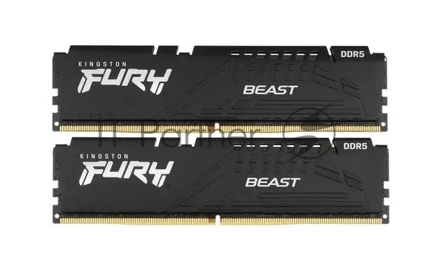Оперативная память Kingston Fury Beast, DDR5, 16GB (2x8GB), 6000MHz, CL36, с радиаторами, черный 1