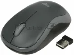 Мышь беспроводная Logitech M186 черный/серый, 1000 dpi, радиоканал, USB, кнопки - 3 1