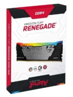 Оперативная память Kingston Fury Renegade, DDR4, 128Gb (4x32Gb), 3600MHz, CL18, DIMM, радиатор, RGB, черный/серебристый 1