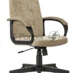 Кресло руководителя Бюрократ CH 002 Fabric Light-21 песочный, крестов. пластик