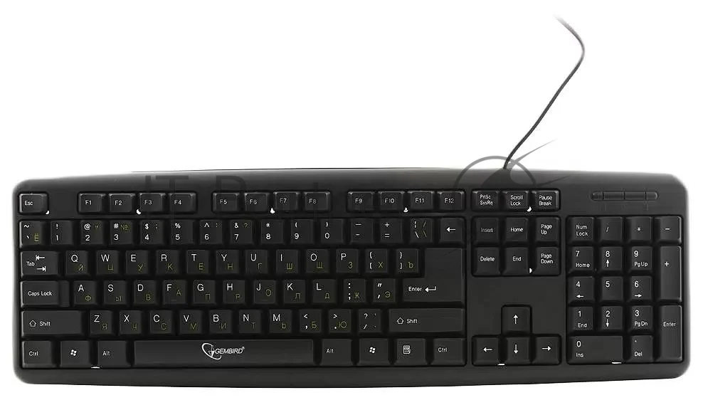 Клавиатура проводная Gembird KB-8320U-BL, USB, черный 1