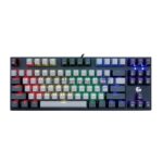 Клавиатура проводная механическая Gembird KB-G600, 87кл, Rainbow, красн.свитчи, 1.8м, черная 1