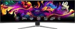Монитор 49" MSI MPG 491CQP QD OLED 5120x1440, 144 Гц, 0.03 мс, 32:9, 250 кд/м², 2xHDMI, 1хDP, 1хUSB-C, изогнутый, черный 1