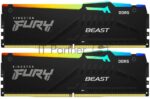 Оперативная память Kingston Fury Beast, DDR5, 16GB (2x8GB), 5200MHz, CL40, DIMM, с радиаторами, RGB, черный 1