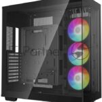 Компьютерный корпус Deepcool CH780 черный (ATX, без БП, ARGb, 4xUSB3.2 Type-A + USB3.2 Type-C) (R-CH780-BKADE41-G-1) MidiTower