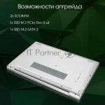 Ноутбук Digma Pro Breve Ryzen 7 5700U/16Gb/SSD 512Gb/15.6"/IPS/FHD/W11Pro/silver/4500mAh 13