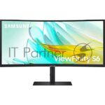 Монитор 34" Samsung ViewFinity S6 S34C650UAIXCI VA 3440x1440, 100 Гц, 5 мс, 21:9, 350 кд/м², 1xHDMI, 1xDP, 3xUSB, 1xUSB-C, 1xUSB-B, 1x3.5 мм, 2x5 Вт, изогнутый R1000, черный
