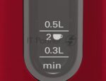 Электрочайник Bosch TWK4P434 красный, 1.7 л, 2400 Вт, скрытый нагревательный элемент 4