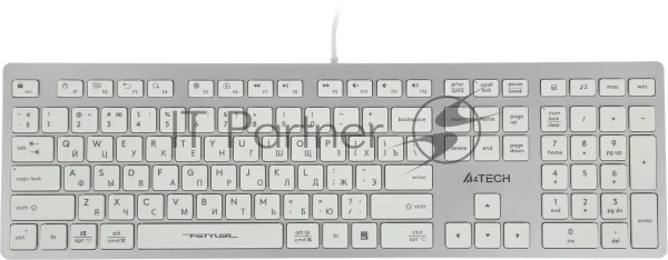 Клавиатура проводная A4Tech Fstyler FX50, USB, белый
