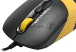 Комплект клавиатура+мышь A4Tech FStyler F1110 проводной, USB, 2000 DPI, чёрный/жёлтый 7