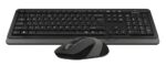 Комплект клавиатура+мышь A4Tech FStyler FG1010S беспроводной, USB, 2000 DPI, чёрный/серый 9