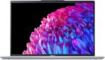 Ноутбук Acer Swift Go 14 SFG14-73-70EH серебристый NX.KSGCD.002 Core Ultra 7 155H 16Gb SSD 1Tb Intel Arc 14" OLED 2.8K (2880x1800) Windows 11 Home WiFi BT Cam 6