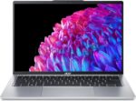 Ноутбук Acer Swift Go 14 SFG14-73-70EH серебристый NX.KSGCD.002 Core Ultra 7 155H 16Gb SSD 1Tb Intel Arc 14" OLED 2.8K (2880x1800) Windows 11 Home WiFi BT Cam 10