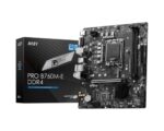 Материнская плата MSI PRO B760M-E DDR4, LGA 1700, Intel B760, 2xDDR4, 4xSATA, 1xM.2, 1xPCIe 4.0 x16, 1xPCIe 4.0 x1, 1xHDMI, 1xVGA, 1x1Gb LAN, 2xUSB-A 3.2 Gen 1, 4xUSB-A 2.0, 3x3.5 мм, 7.1, mATX 1