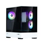 Компьютерный корпус ZALMAN P30 BW, MATX, BLACK/WHITE, WINDOW, 2x3.5", 3x2.5", 1xUSB TYPE-C, 1xUSB 3.0, SIDE 2x120мм ARGB, REAR 1x120мм ARGB 1