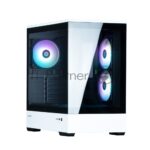 Компьютерный корпус ZALMAN P30 BW, MATX, BLACK/WHITE, WINDOW, 2x3.5", 3x2.5", 1xUSB TYPE-C, 1xUSB 3.0, SIDE 2x120мм ARGB, REAR 1x120мм ARGB 3