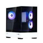 Компьютерный корпус ZALMAN P30 BW, MATX, BLACK/WHITE, WINDOW, 2x3.5", 3x2.5", 1xUSB TYPE-C, 1xUSB 3.0, SIDE 2x120мм ARGB, REAR 1x120мм ARGB 4